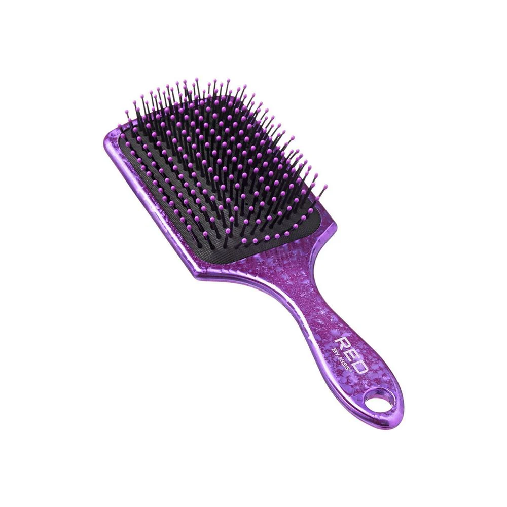 Red Crushed Jewel Hair Brush – Oval & Square - Image 5