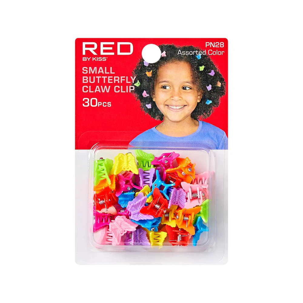 RED Kids Chrome Claw Hair Clips - Image 3