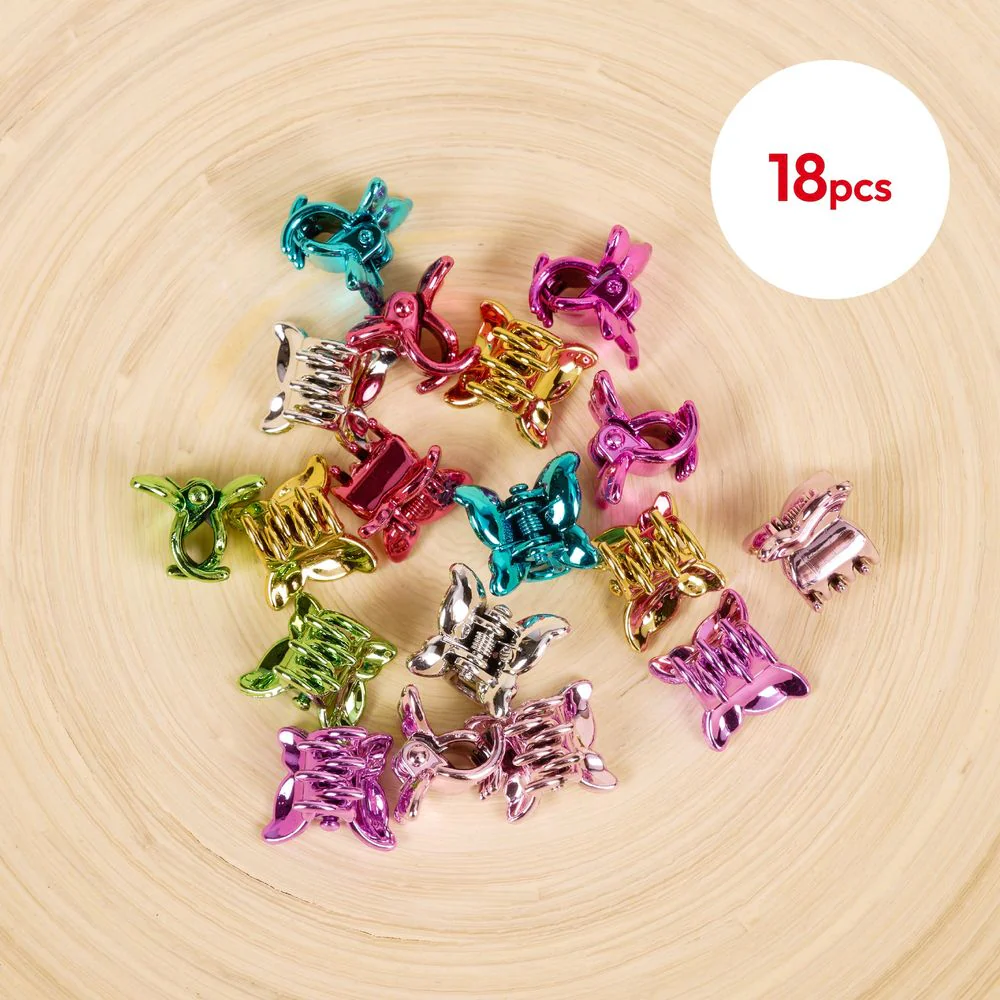 RED Kids Chrome Claw Hair Clips - Image 5