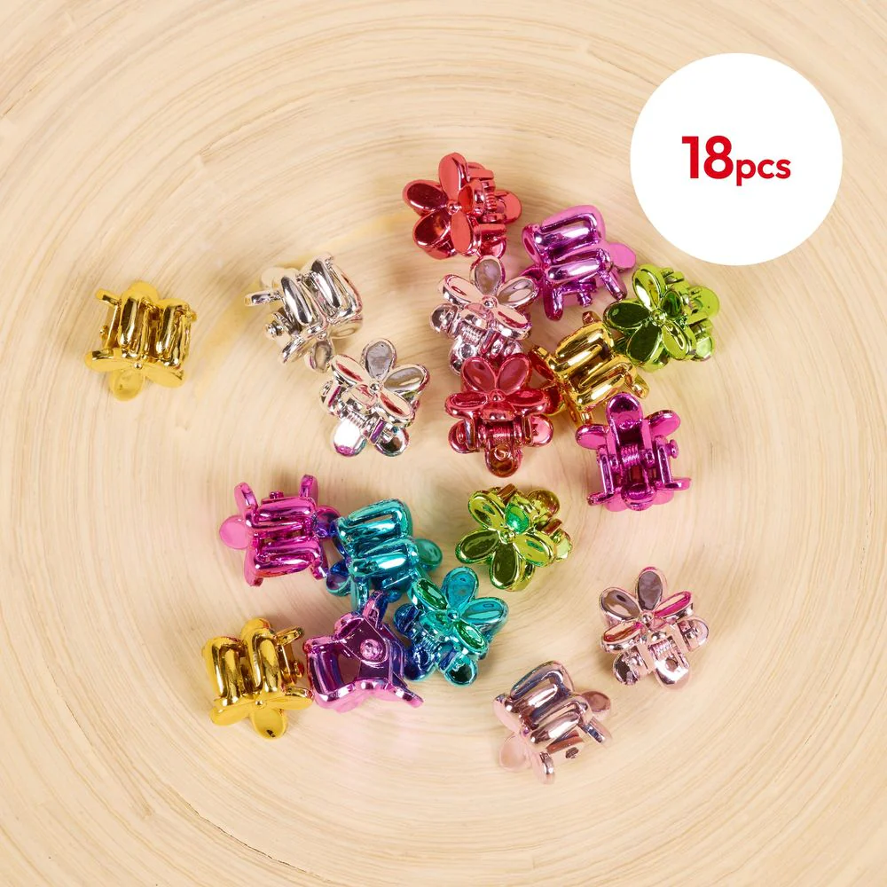 RED Kids Chrome Claw Hair Clips - Image 6