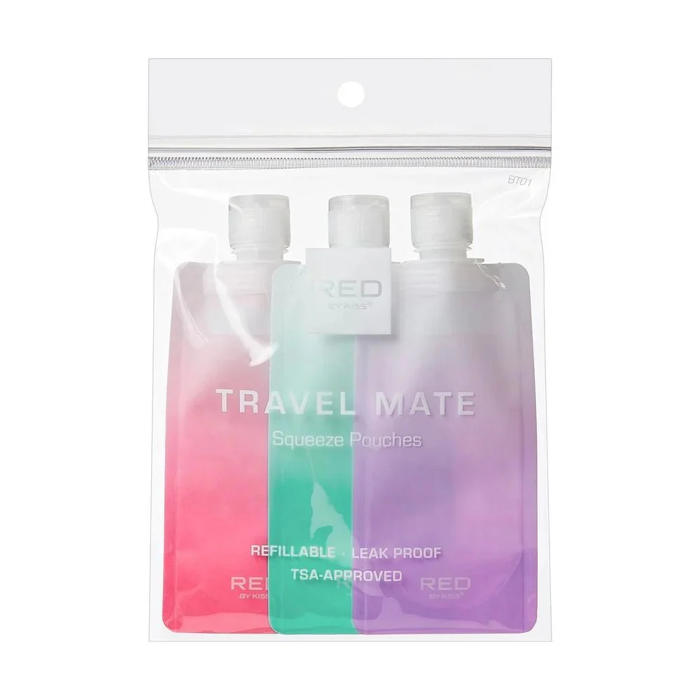 RED Refillable Travel Pouch & Bottle Sets - Image 2