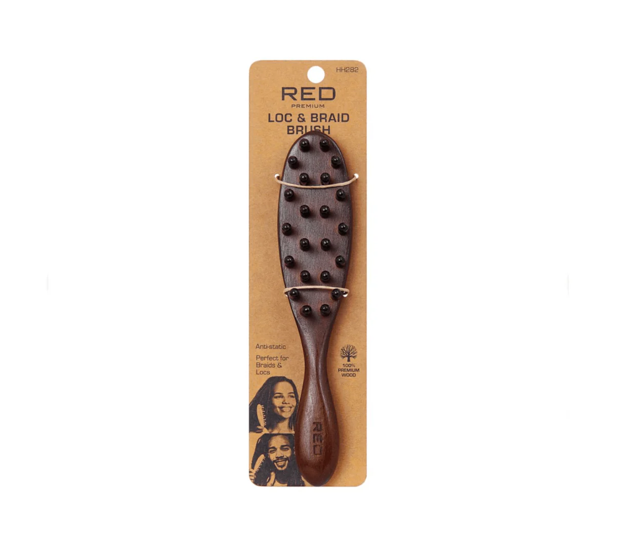 Red Premium Loc & Braid Brush & Comb - Image 4