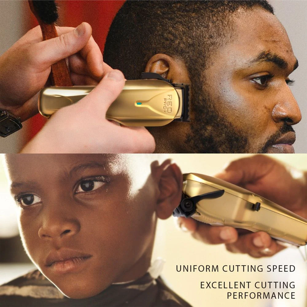 Red Pro Cordless Clipper – Matte Gold / Black - Image 10