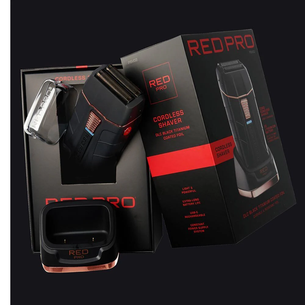 Red Pro Cordless Shaver – Matte Gold / Black - Image 14