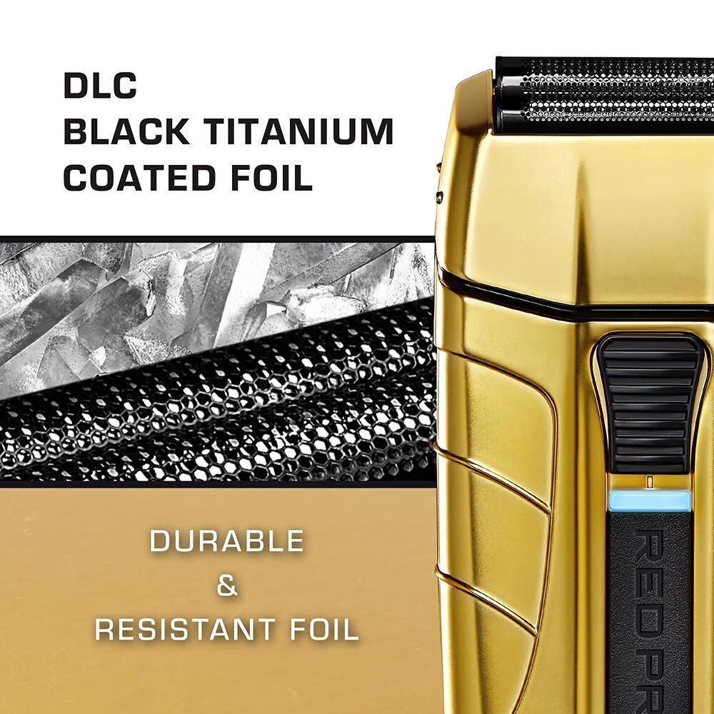 Red Pro Cordless Shaver – Matte Gold / Black - Image 4