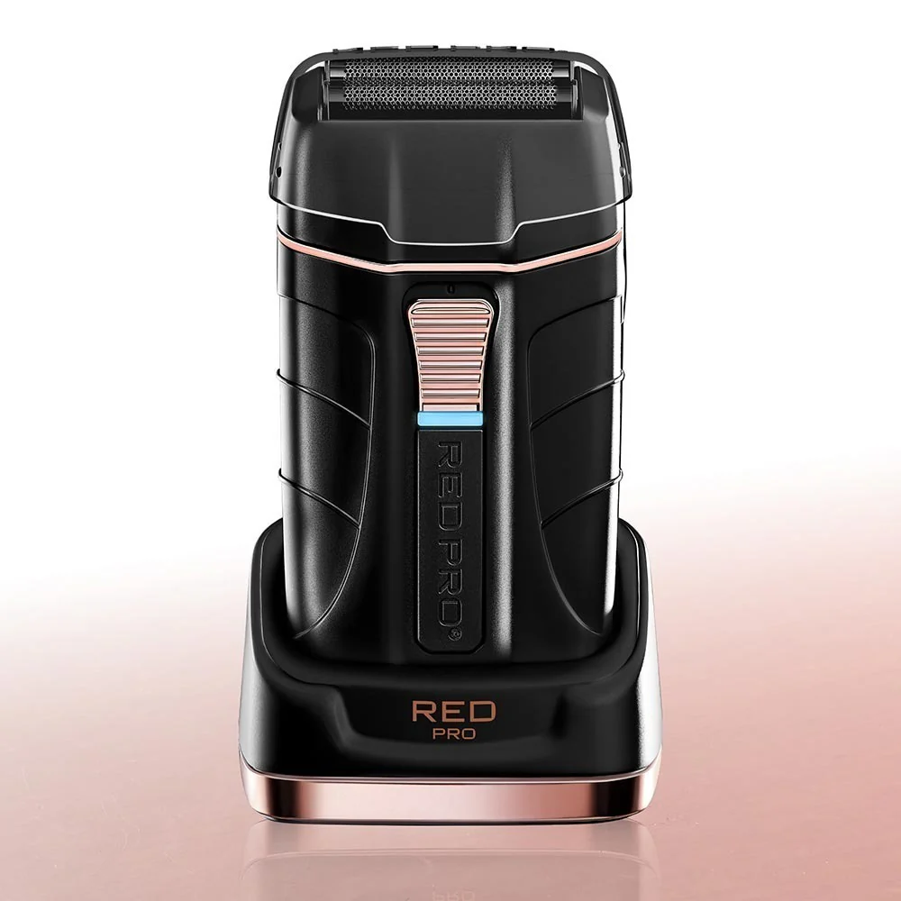Red Pro Cordless Shaver – Matte Gold / Black - Image 9