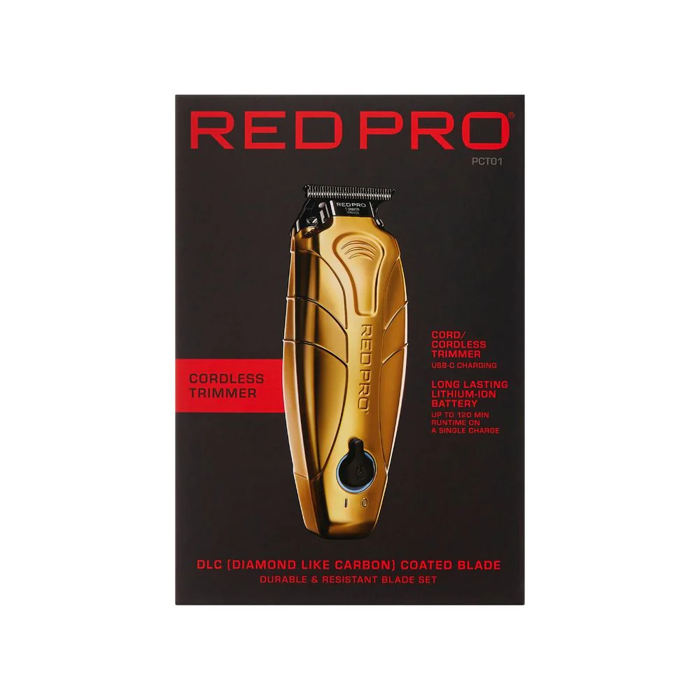Red Pro Cordless Trimmer – Matte Gold / Black - Image 5
