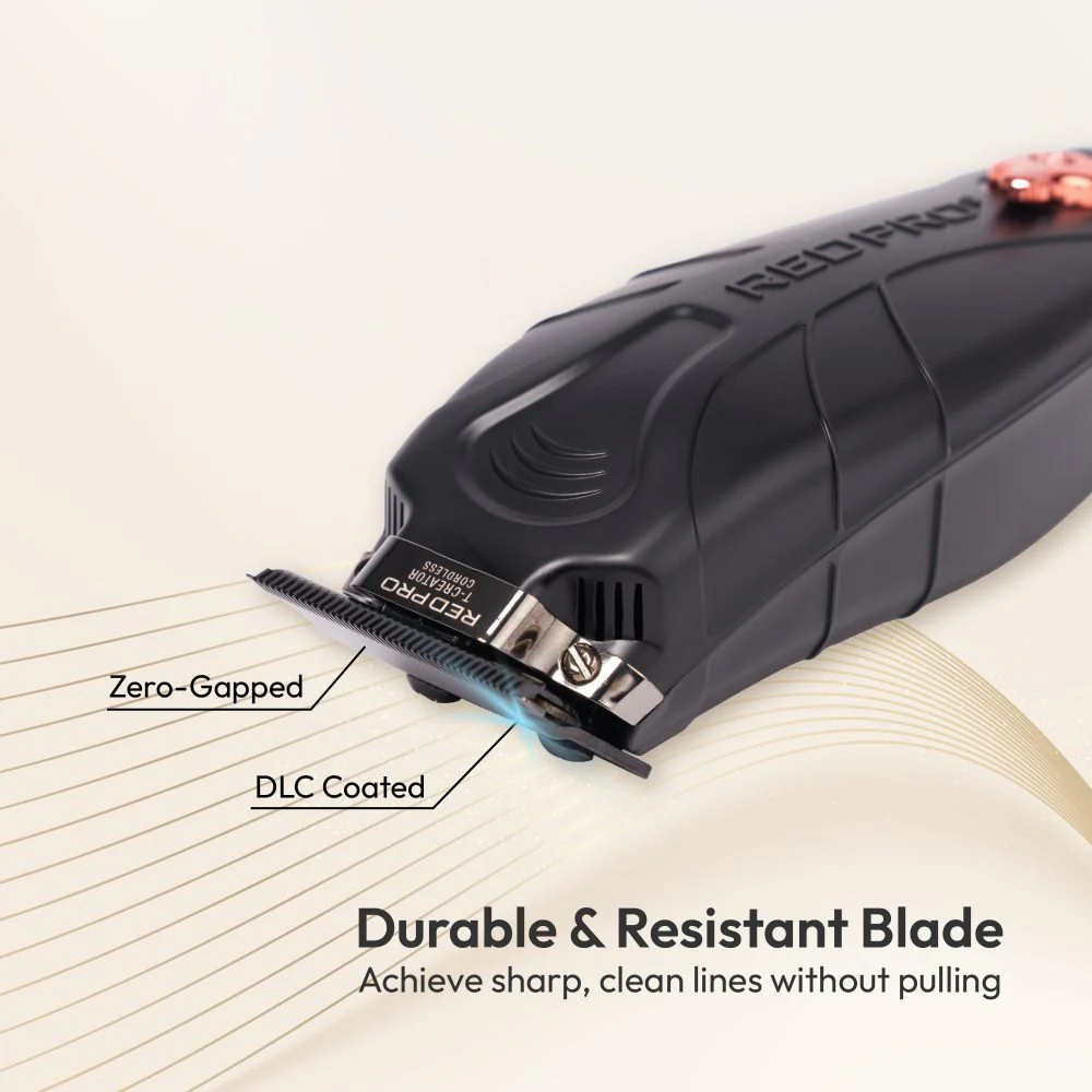 Red Pro Cordless Trimmer – Matte Gold / Black - Image 7
