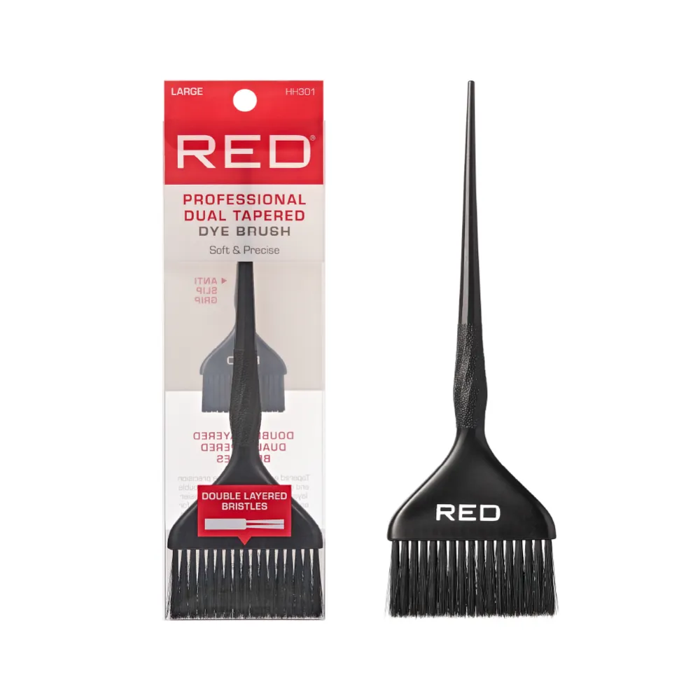 Red Professional Dual Tapered Dye Brush Large - Image 2