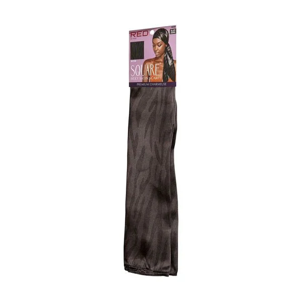 Woven Silky Satin Wrap Scarf - Black Zebra HQ199 - Image 2