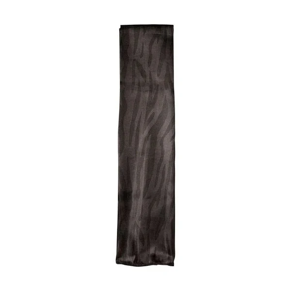 Woven Silky Satin Wrap Scarf - Black Zebra HQ199 - Image 3