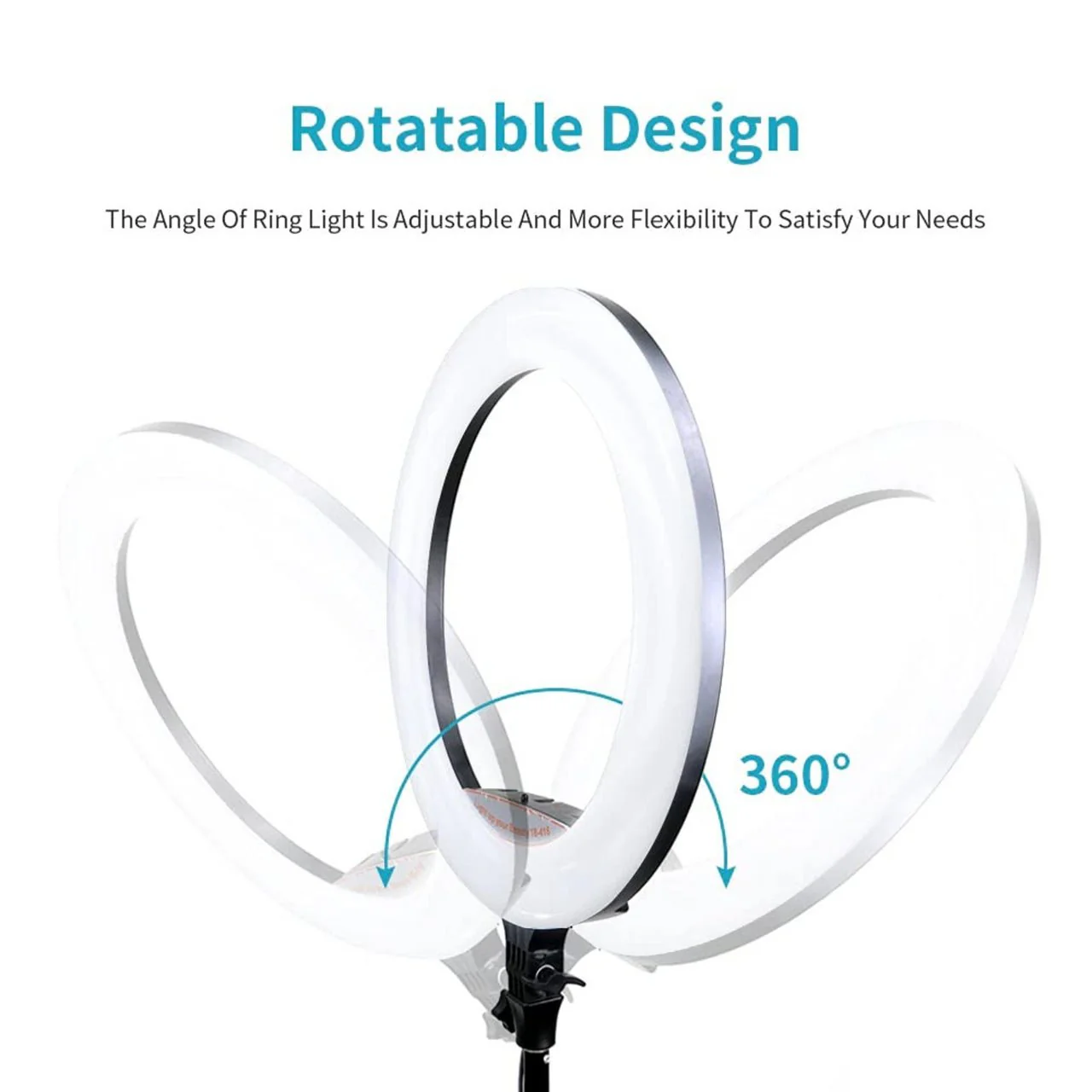 RGB Selfie Ring Light Studio Kit with Tripod - 3 Phone Mount - Image 3