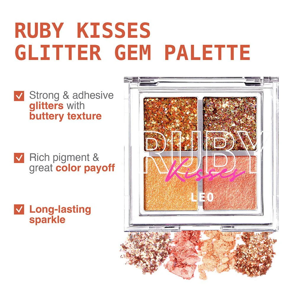 Ruby Kisses Glitter Gem Palette – 2.96g - Image 4
