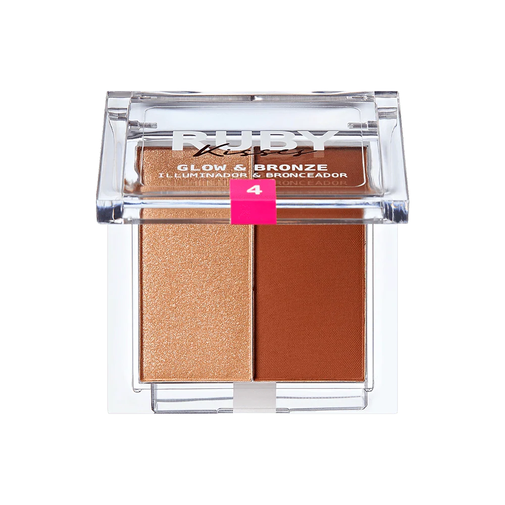 Ruby Kisses Glow & Bronze Highlighter Bronzer Duo – 2-in-1 Radiant Finish 4 Shades - Image 12