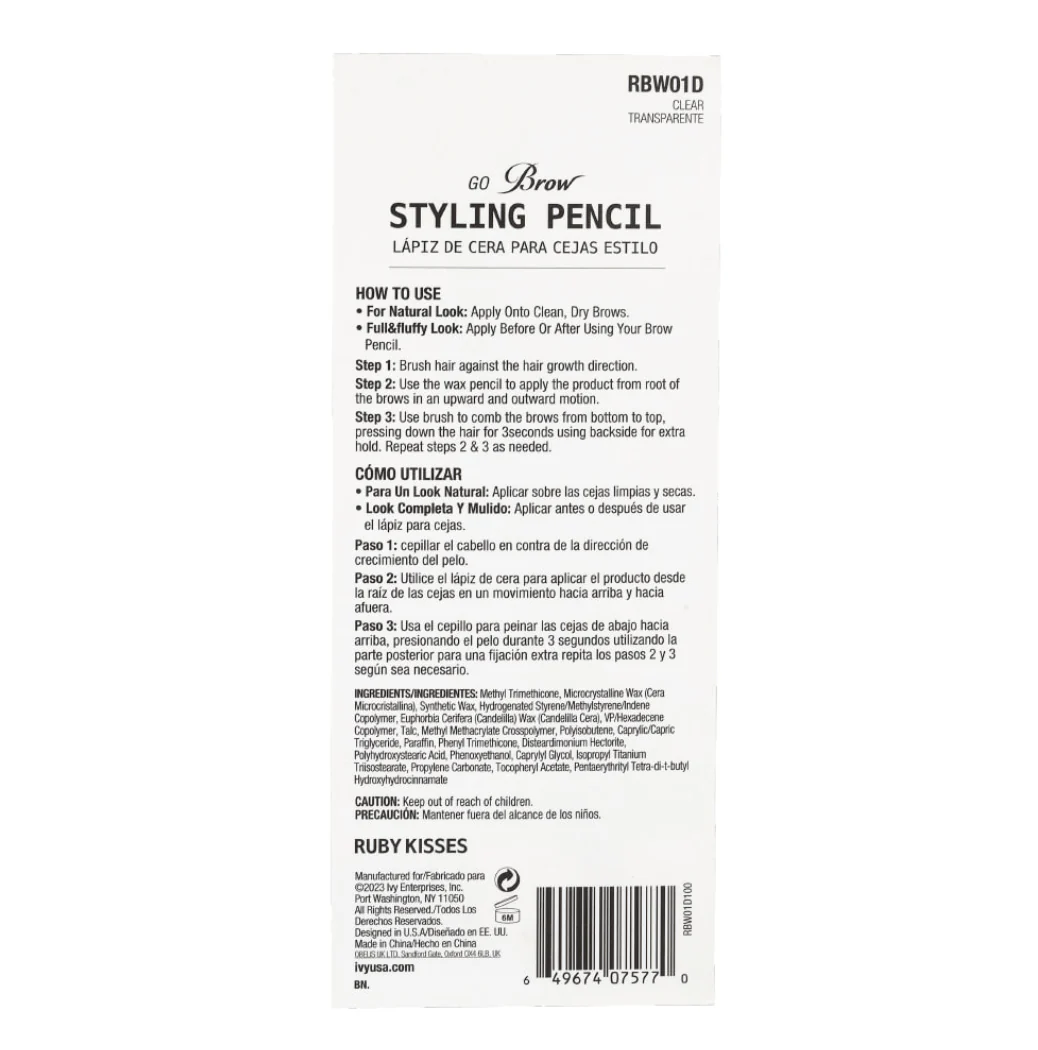 Ruby Kisses Go Brow Wax Pencil – Clear Wax - Image 7