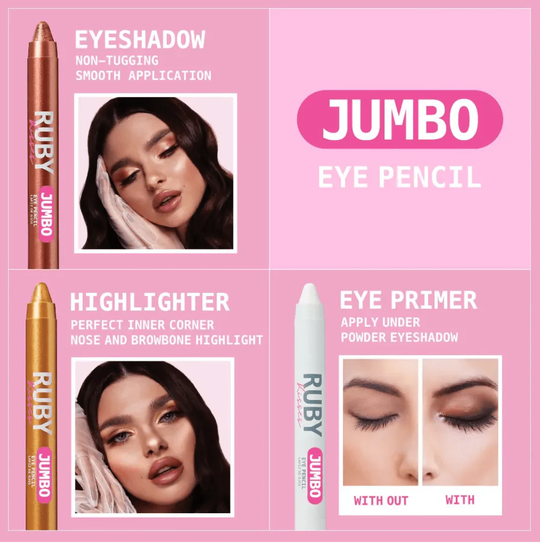 Ruby Kisses Jumbo Eye Pencil with Sharpener – 0.18 oz - Image 2