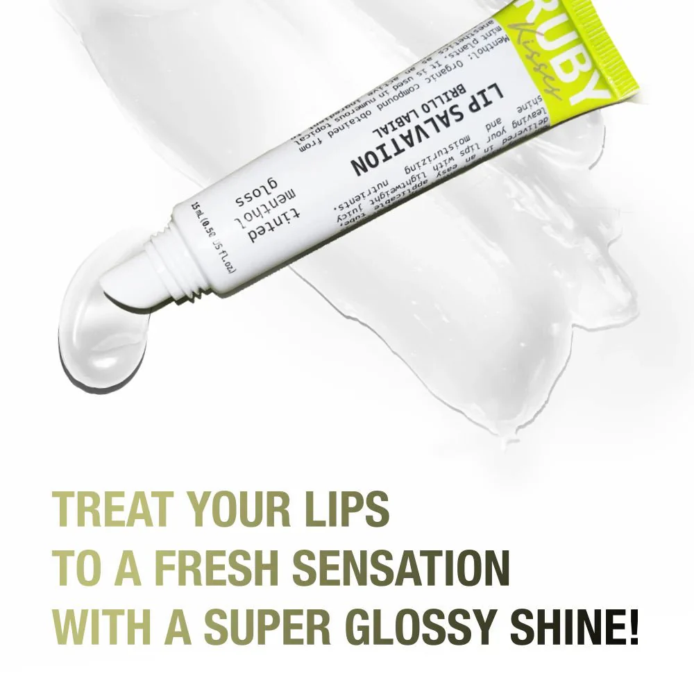 Ruby Kisses Lip Salvation Lip Gloss Menthol-Infused Treatment β 15ml - Image 3