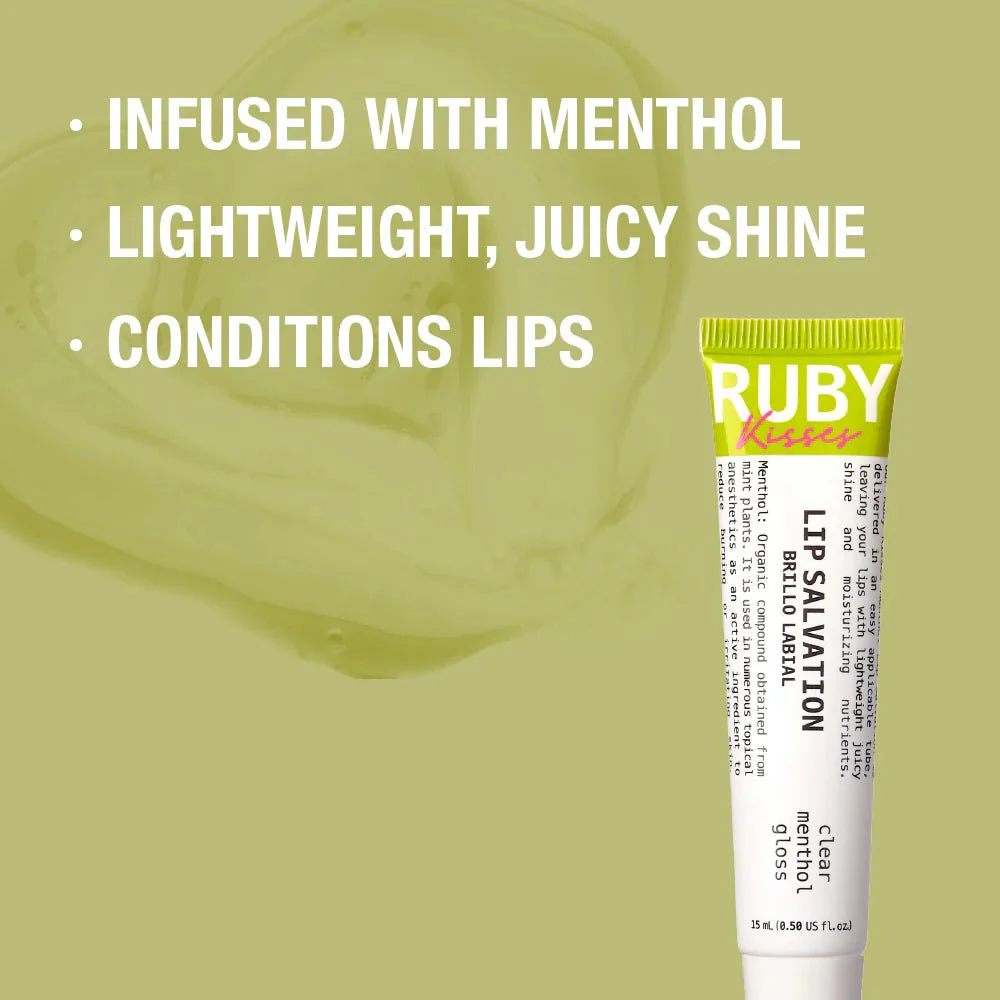 Ruby Kisses Lip Salvation Lip Gloss Menthol-Infused Treatment β 15ml - Image 5