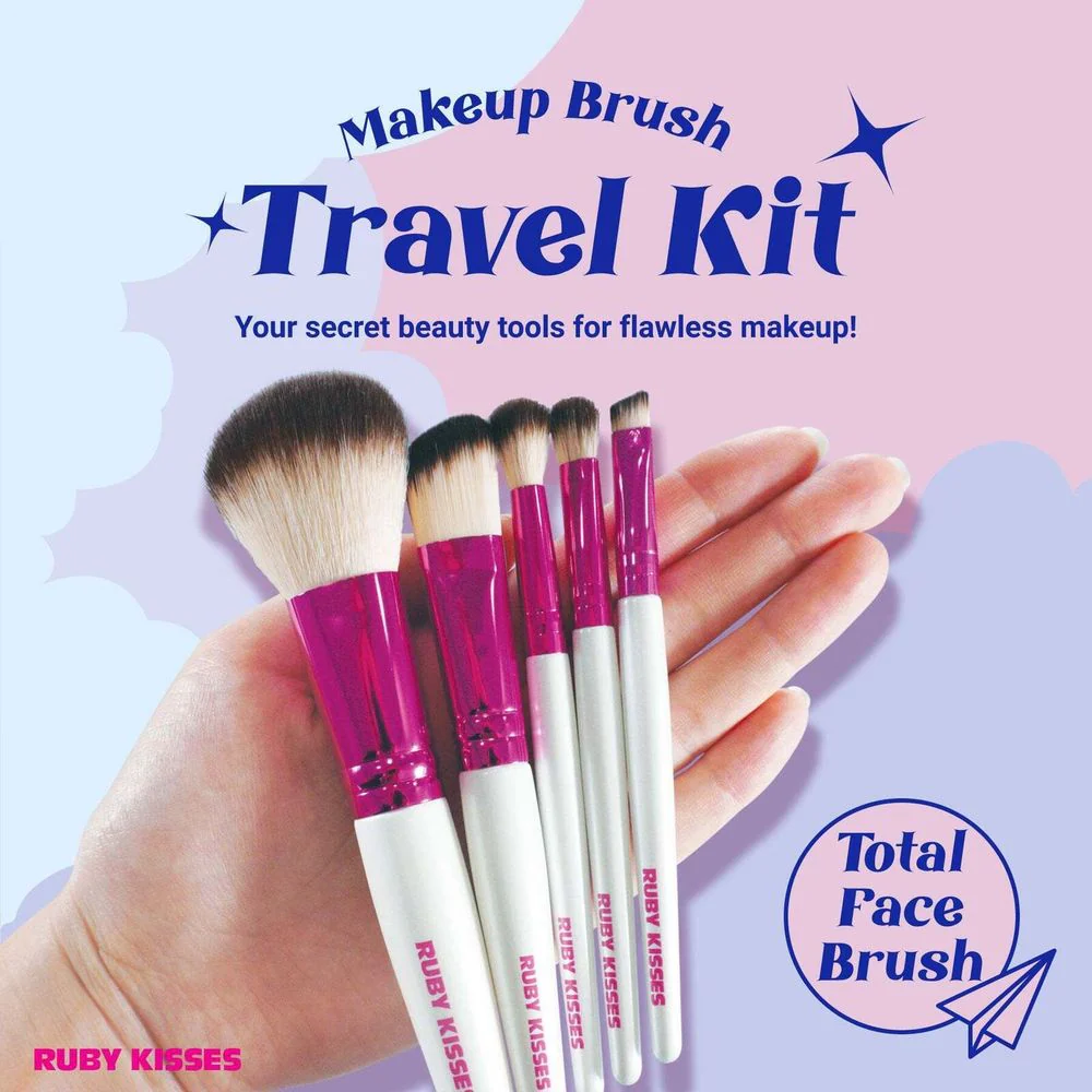 Ruby Kisses Makeup Brush Kit – Face, Eye & Complexion Sets - Image 4
