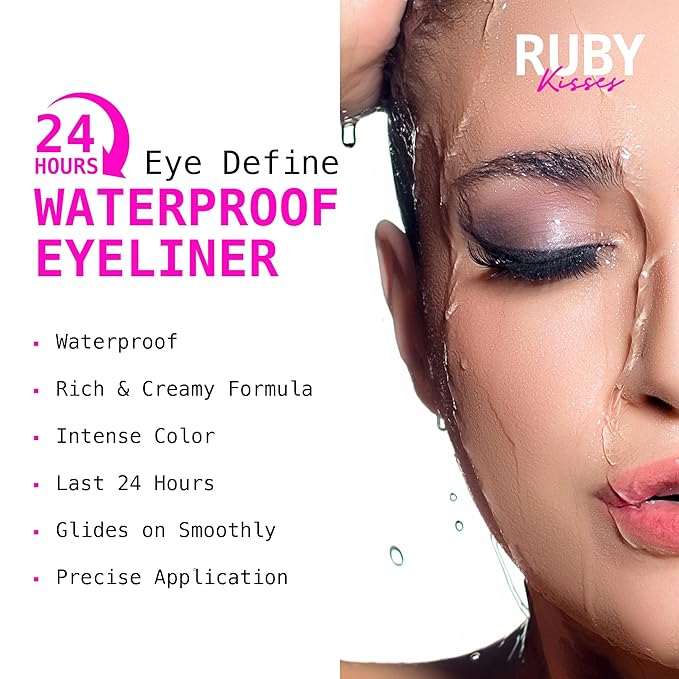 Ruby Kisses Retractable Pencil Eyeliner – 7 Bold Shades - Image 2