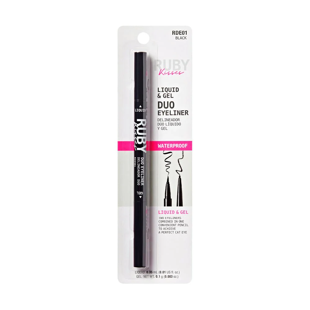 Ruby Kisses Waterproof Liquid & Gel Duo Eyeliner - 2-in-1 Control - Image 3