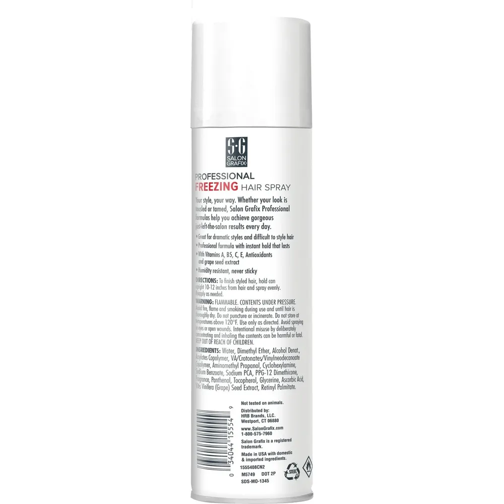 Salon Grafix Freezing Hair Spray – Mega Hold – 10oz - Image 2