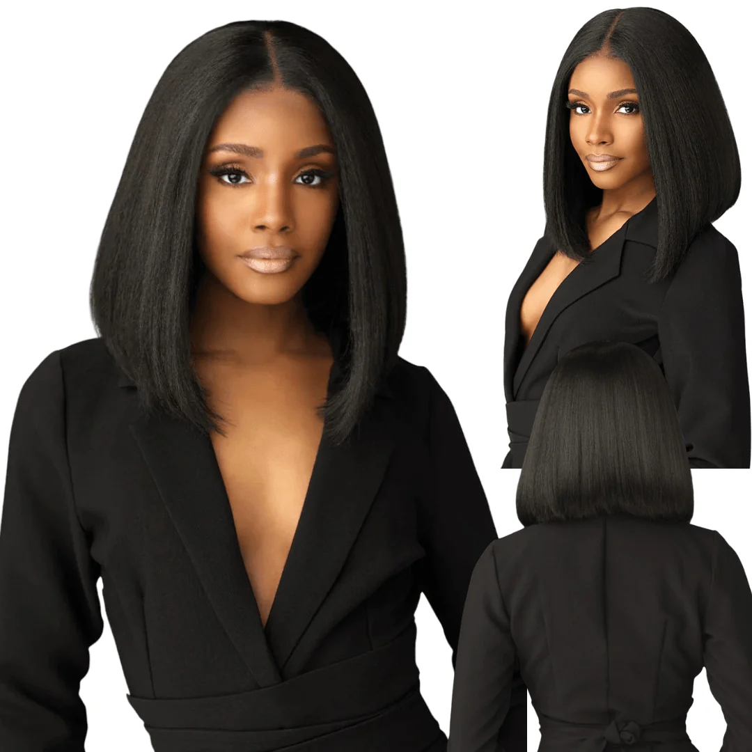 Sensationnel Synthetic Hair Butta Chic Bob Glueless HD Lace Front Wig - LOB Unit 8