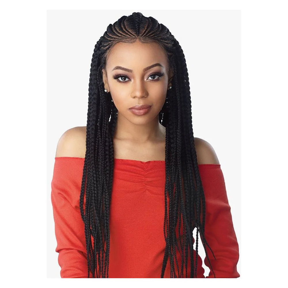 Sensationnel Cloud 9 13x7 Synthetic Lace Front Wig - Feed In Fulani Cornrow - Image 2