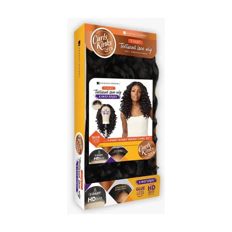 Sensationnel Kinky Edges Y-Part HD Lace Wig – Kinky Wand Curl 20″ - Image 3