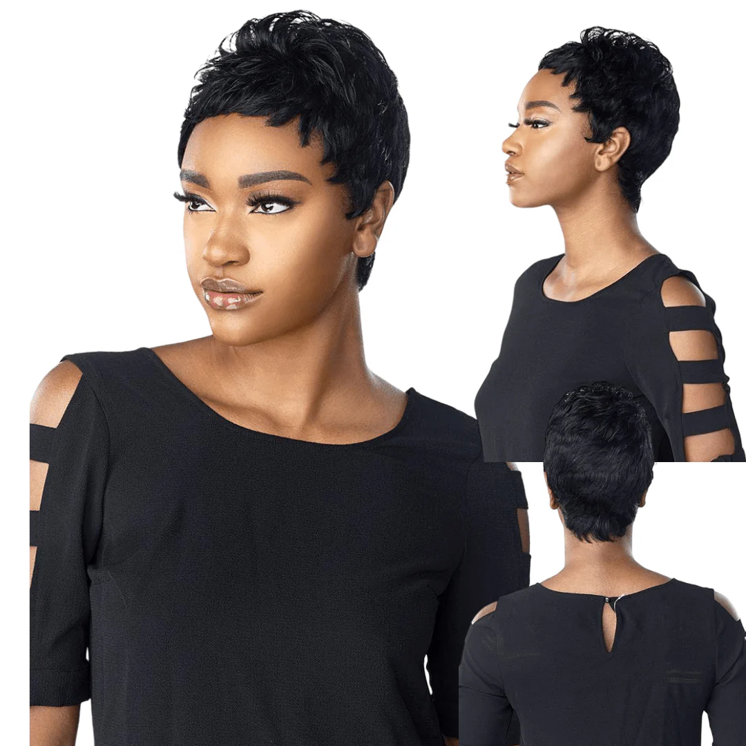 Sensationnel Empire Human Hair Salt & Pepper Full Wig - Mona