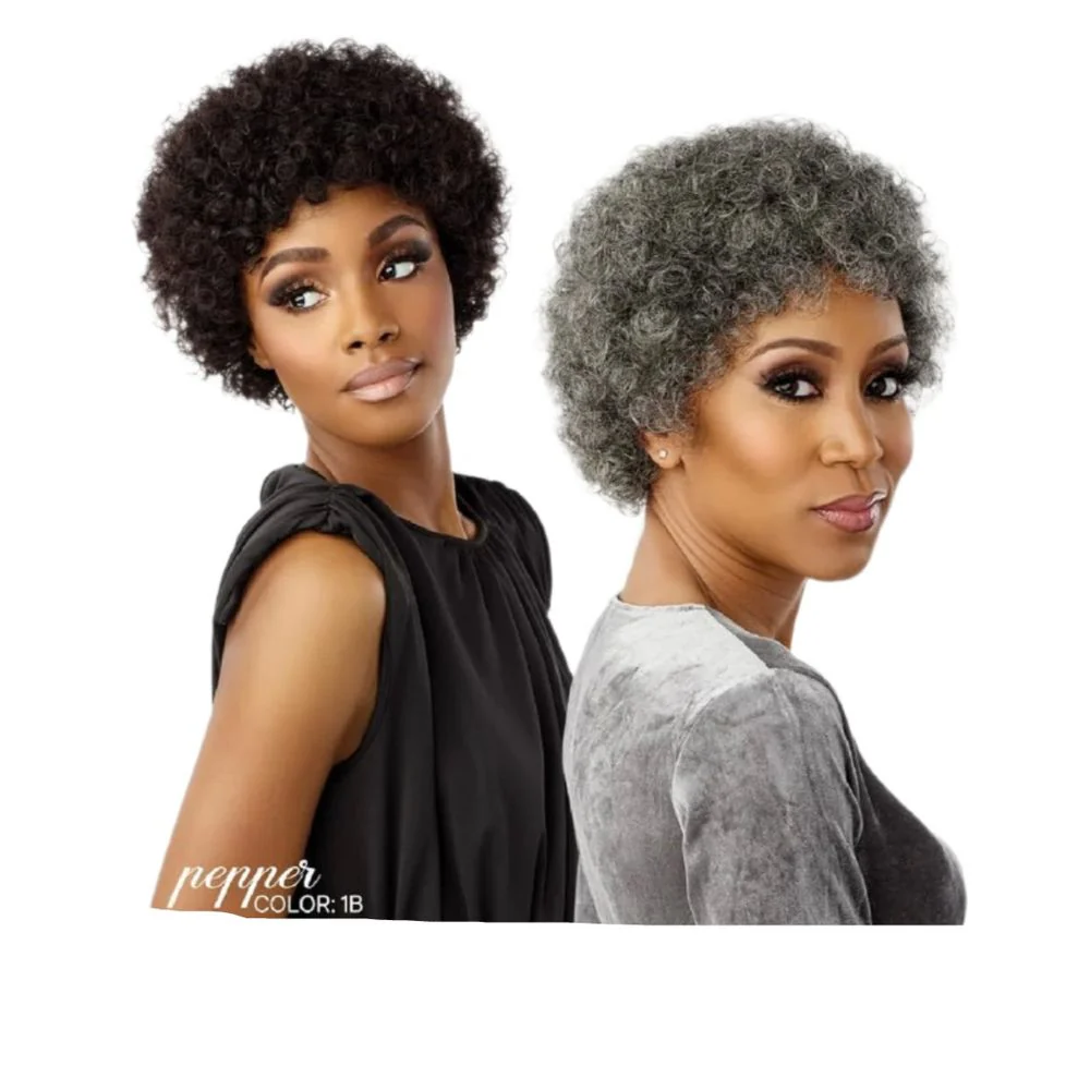 Sensationnel Empire Human Hair Wig Salt and Pepper - Bliss