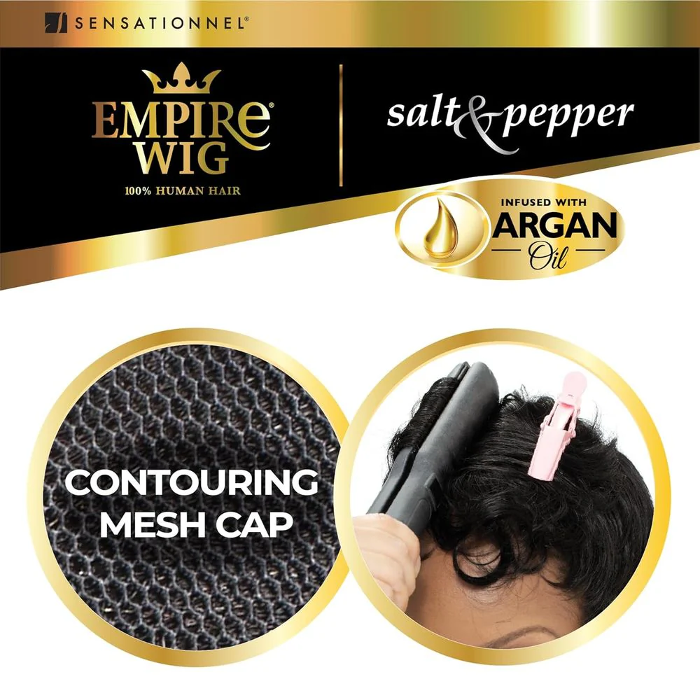 Sensationnel Empire Human Hair Wig Salt and Pepper - Bliss - Image 4