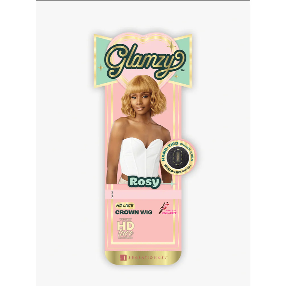 Sensationnel Glamzy Synthetic HD Lace Part Glueless Wig - Rosy - Image 10