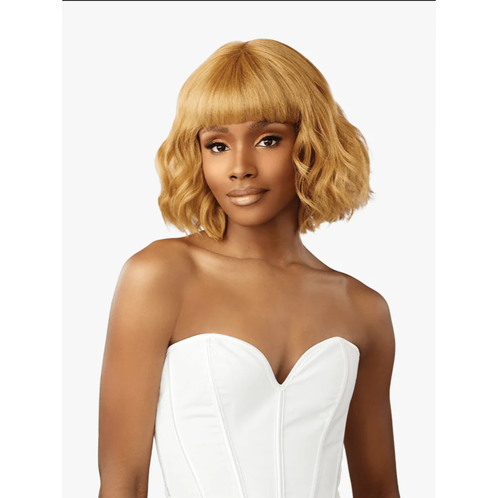 Sensationnel Glamzy Synthetic HD Lace Part Glueless Wig - Rosy - Image 4