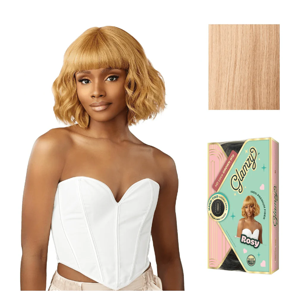 Sensationnel Glamzy Synthetic HD Lace Part Glueless Wig - Rosy - Image 8