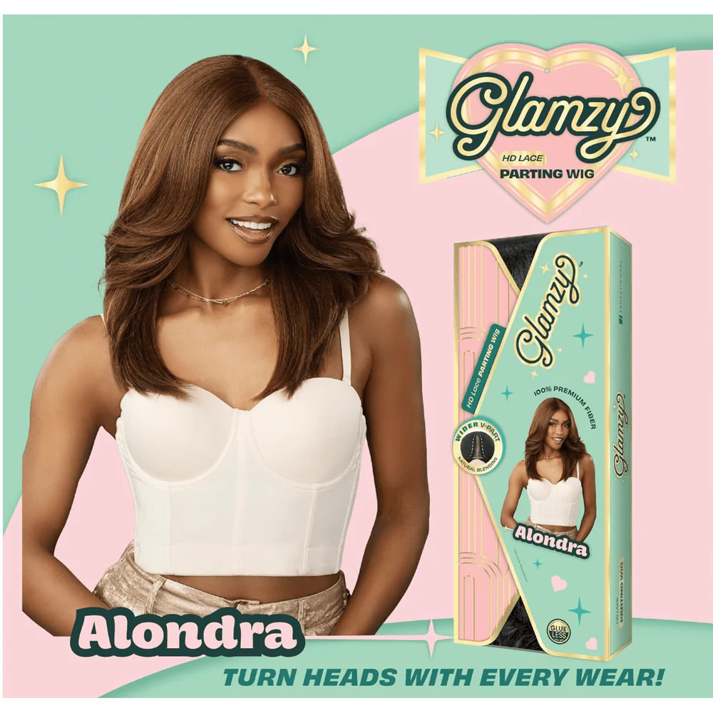 Sensationnel Glamzy Synthetic HD Lace Part Glueless Wig - Alondra - Image 5
