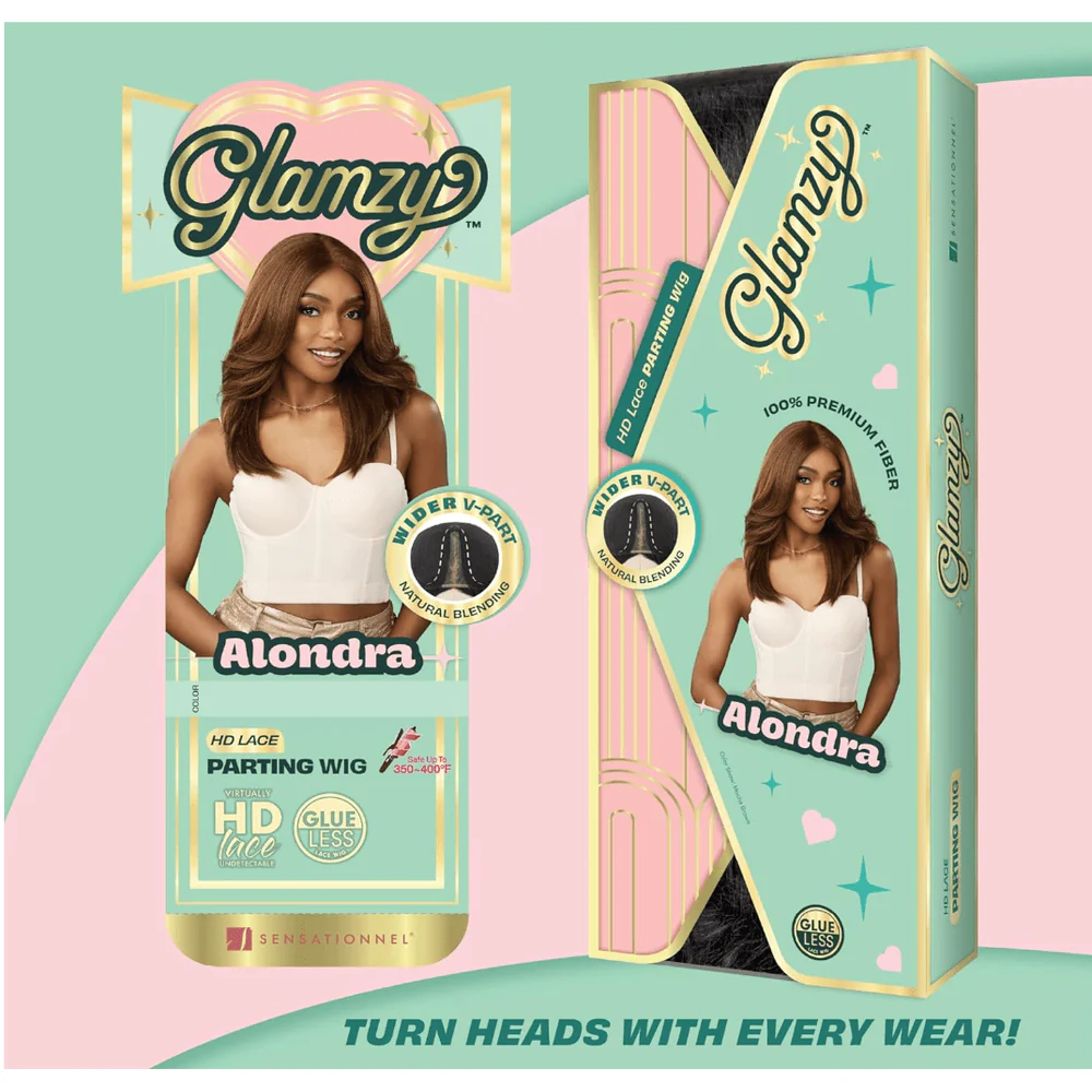Sensationnel Glamzy Synthetic HD Lace Part Glueless Wig - Alondra - Image 9