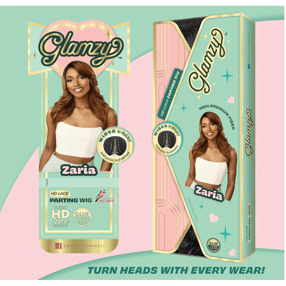 Sensationnel Glamzy Synthetic HD Lace Part Glueless Wig - Zaria - Image 10