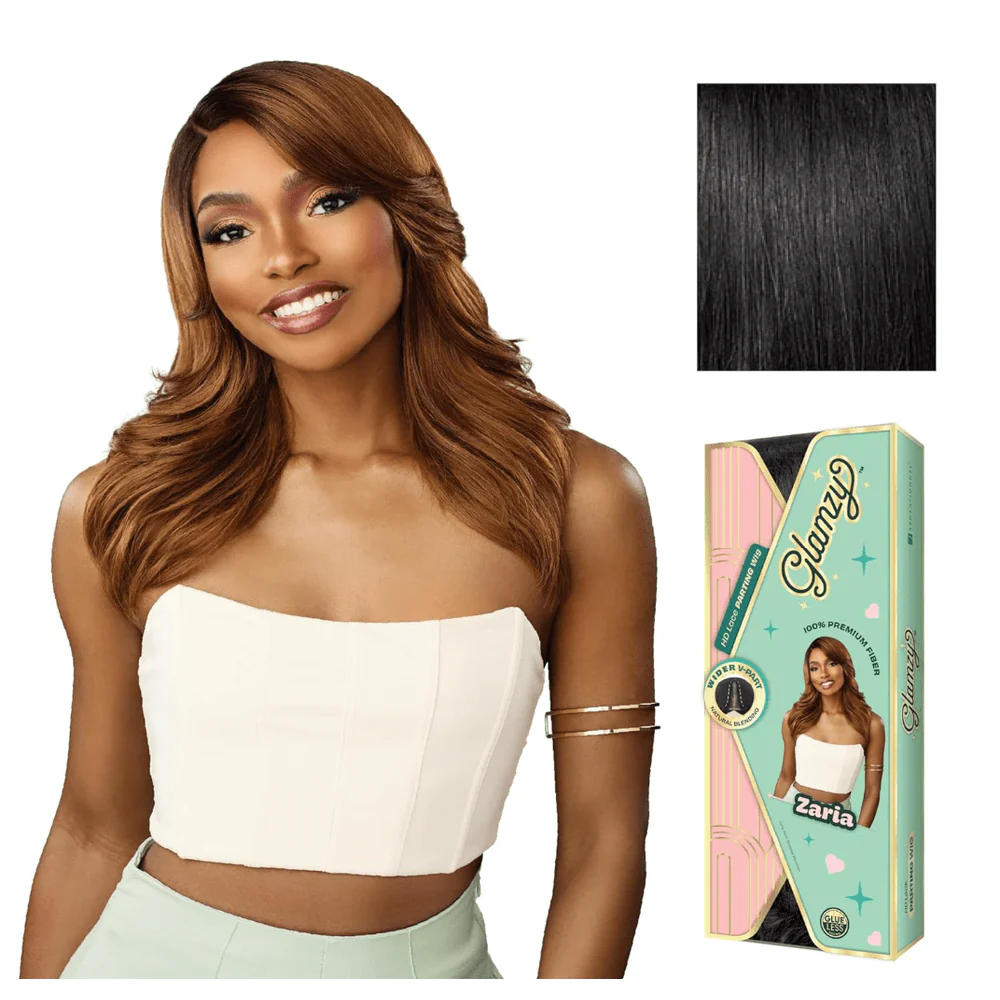 Sensationnel Glamzy Synthetic HD Lace Part Glueless Wig - Zaria - Image 6