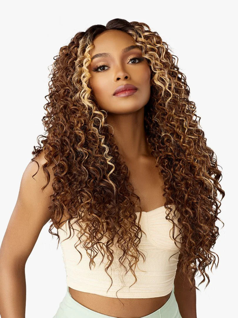 Sensationnel Glamzy Synthetic HD Lace Part Glueless Wig - Zinnia - Image 4