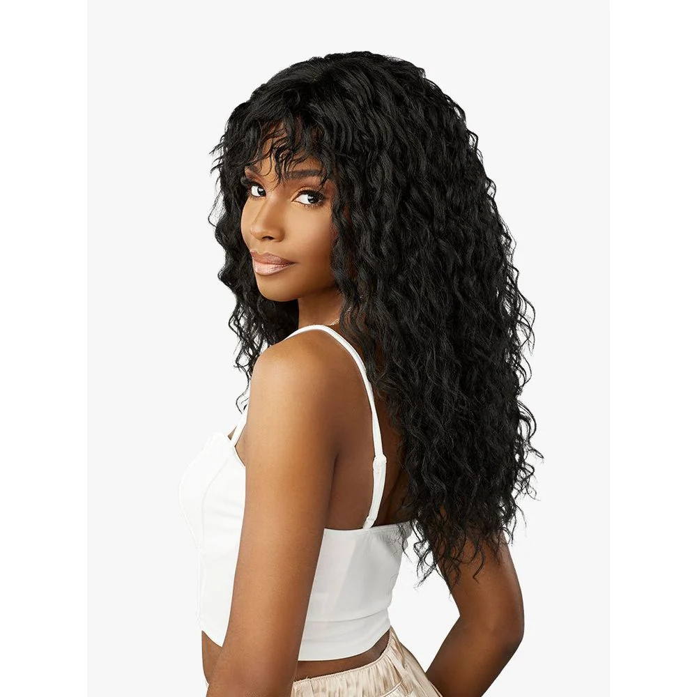 Sensationnel Glamzy Synthetic HD Lace Part Glueless Wig - Misty - Image 4