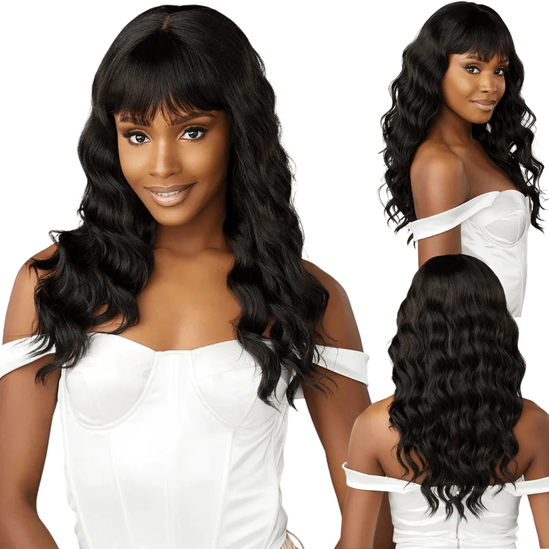 Sensationnel Glamzy Synthetic HD Lace Part Glueless Wig - Zoeey