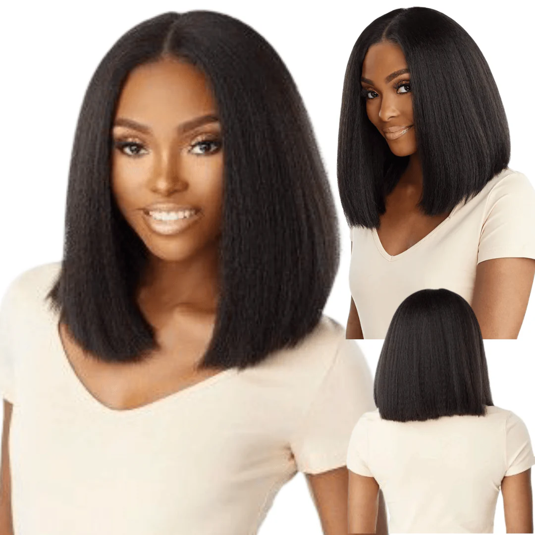 Sensationnel Kinky Edges 13x6 Synthetic HD Lace Front Wig - Kinky Bob 14"