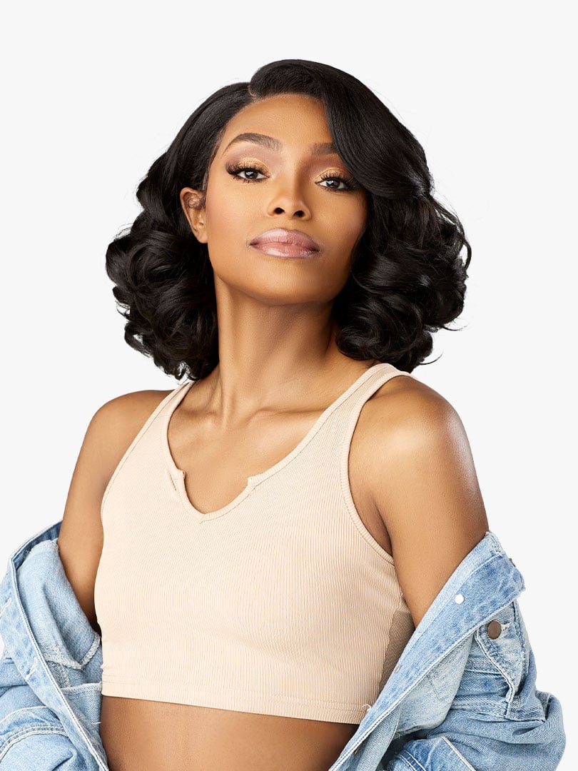 Sensationnel Kinky Edges Y-Part HD Lace Wig – Barrel Curl 12" - Image 5