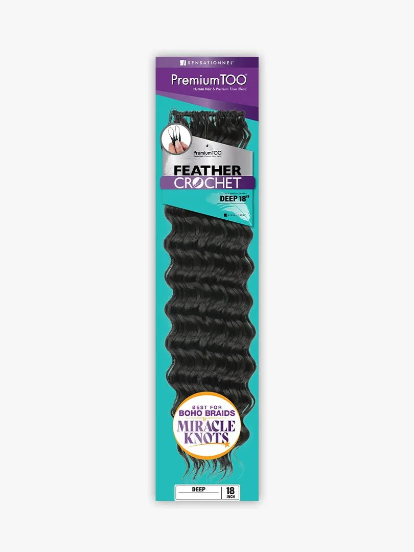 Sensationnel Premium Too Feather Human Hair Blend Crochet – Deep Wave - Image 4