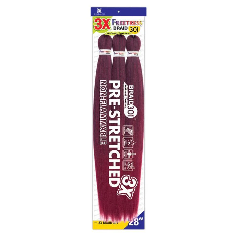 Shake-N-Go 3x Freetress Pre-Stretched Natural Texture Braiding Hair 301 28"