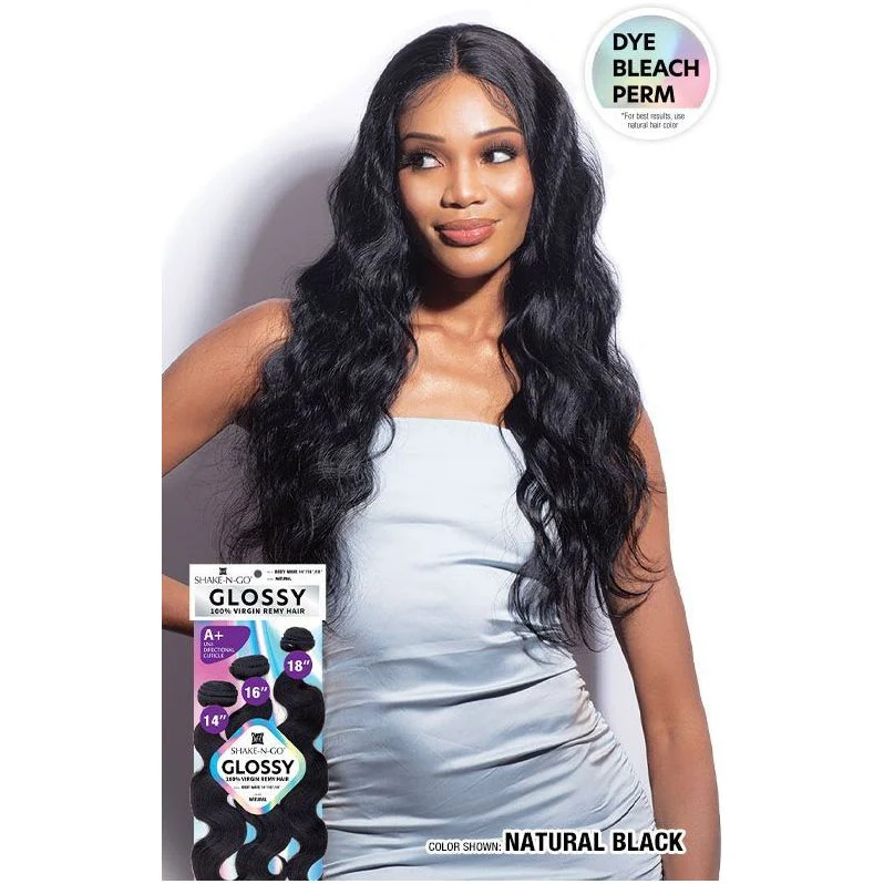 Shake-N-Go Glossy 100% Virgin Remy Hair Bundle Multipack - Body Wave - Image 2
