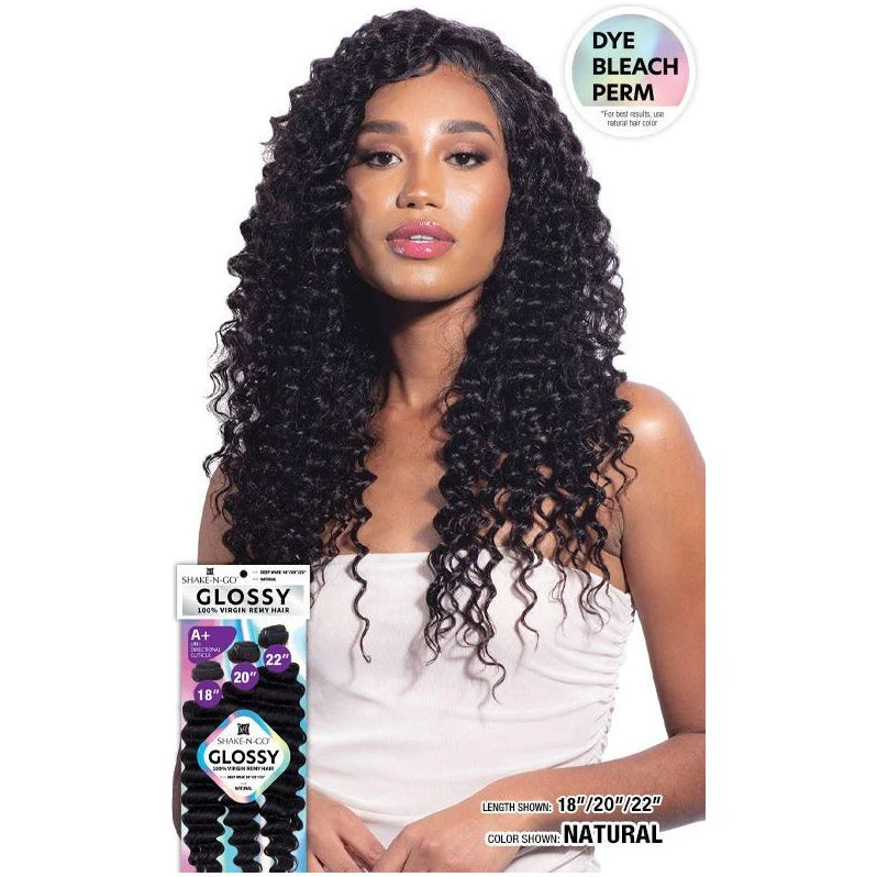Shake-N-Go Glossy 100% Virgin Remy Hair Bundle Multipack - Deep Wave - Image 4