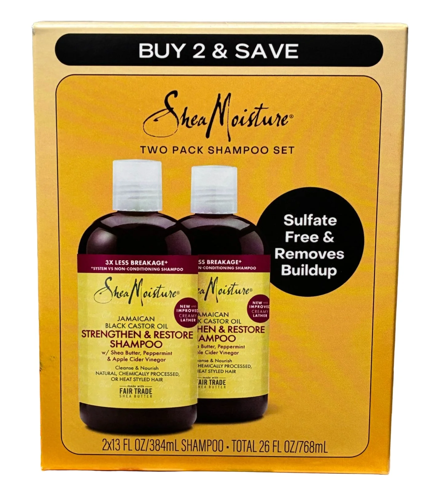 Shea Moisture Jamaican Black Castor Oil Shampoo Combo - Image 3