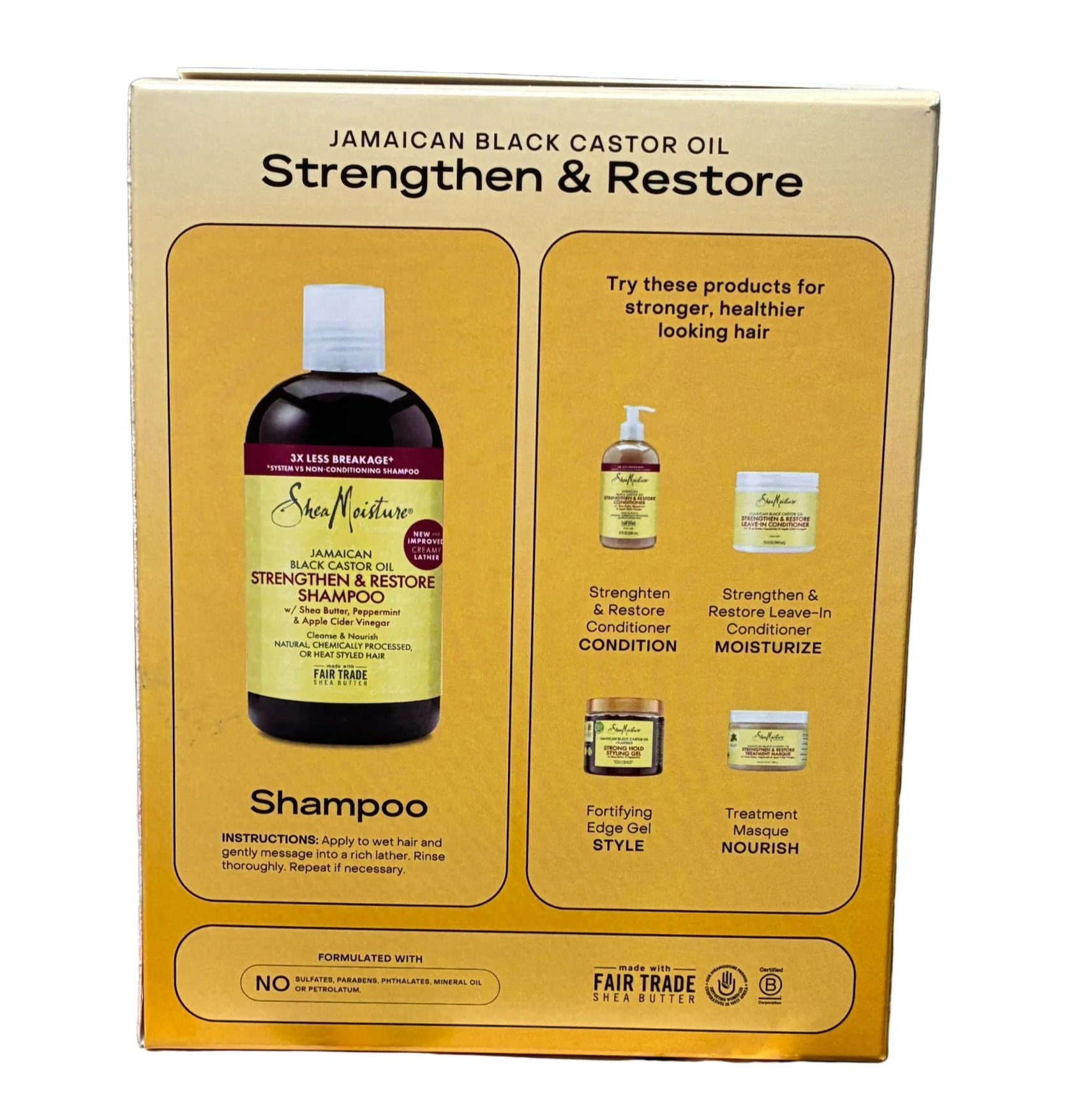 Shea Moisture Jamaican Black Castor Oil Shampoo Combo - Image 4
